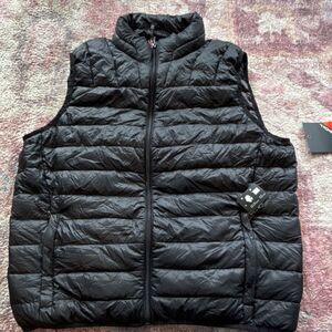 Hawke & Co Quilted Down Puffer Vest Men's Black Zip Lightweight Size M